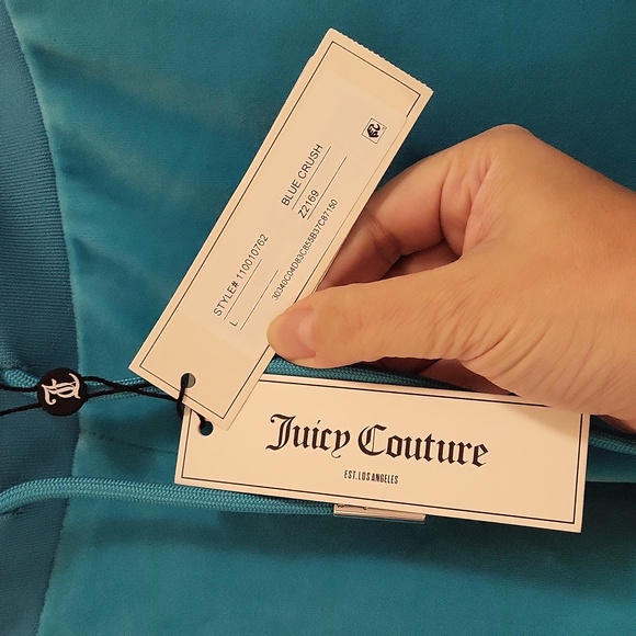 BNWT Juicy Couture Velour Trackpants I  Blue Crush - Picture 4 of 7